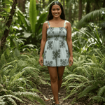 Women's Green 'Ilima Quilt Kaia Romper - Sweet Sweet Honey Hawaii