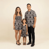 Women's Ho'opili Black Quilt Kaia Romper - Sweet Sweet Honey Hawaii