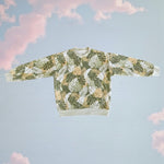 Women's Tropical Monstera Crewneck Sweater - Sweet Sweet Honey Hawaii
