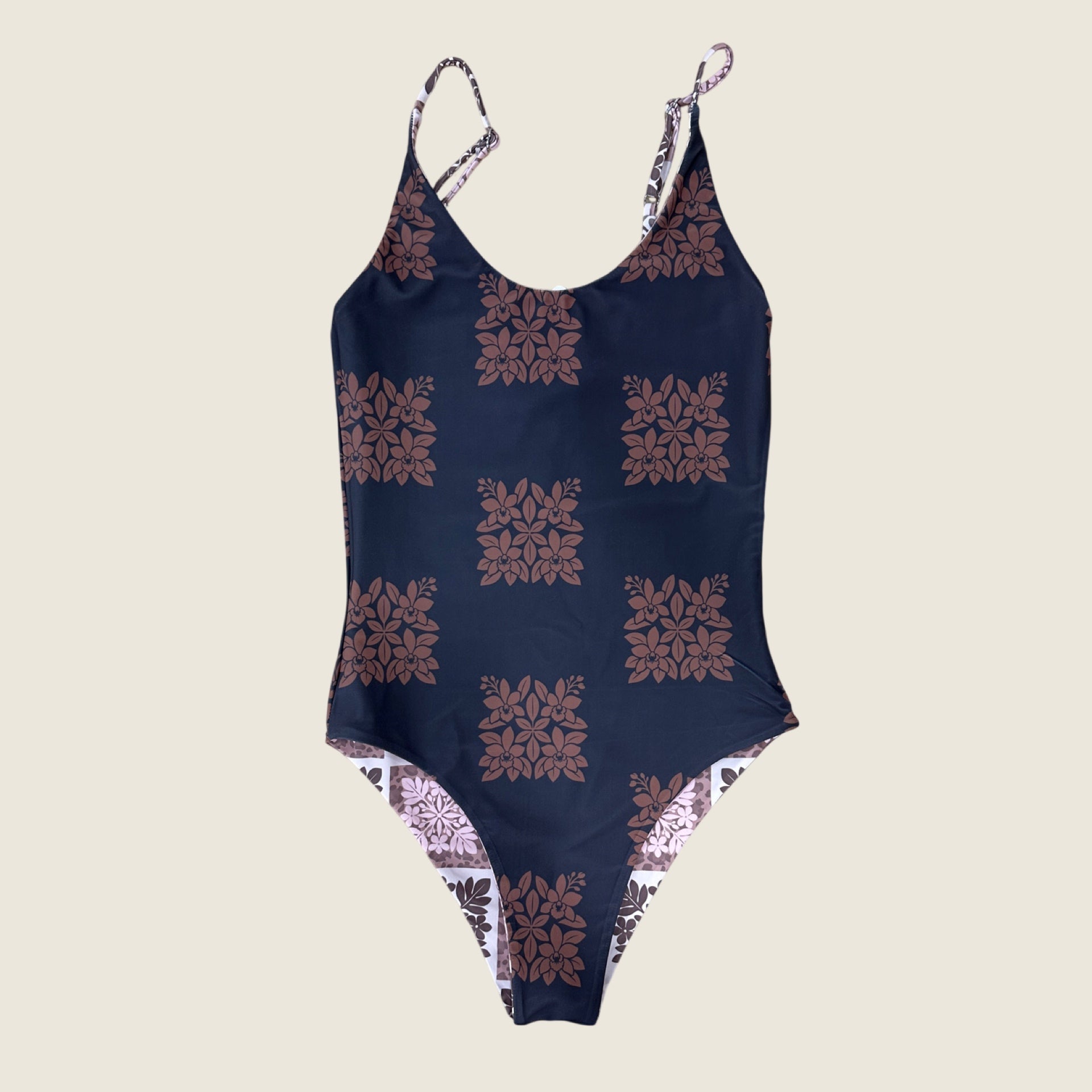 Women's Wild Blossom/Midnight Heirloom Reversible Bikini - Sweet Sweet Honey Hawaii