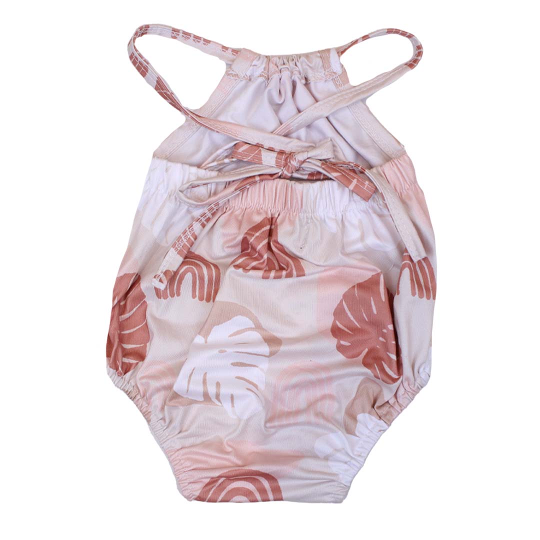 Baby & Children Aloha Wear Rainbow Monstera Halter Romper - Sweet Sweet Honey