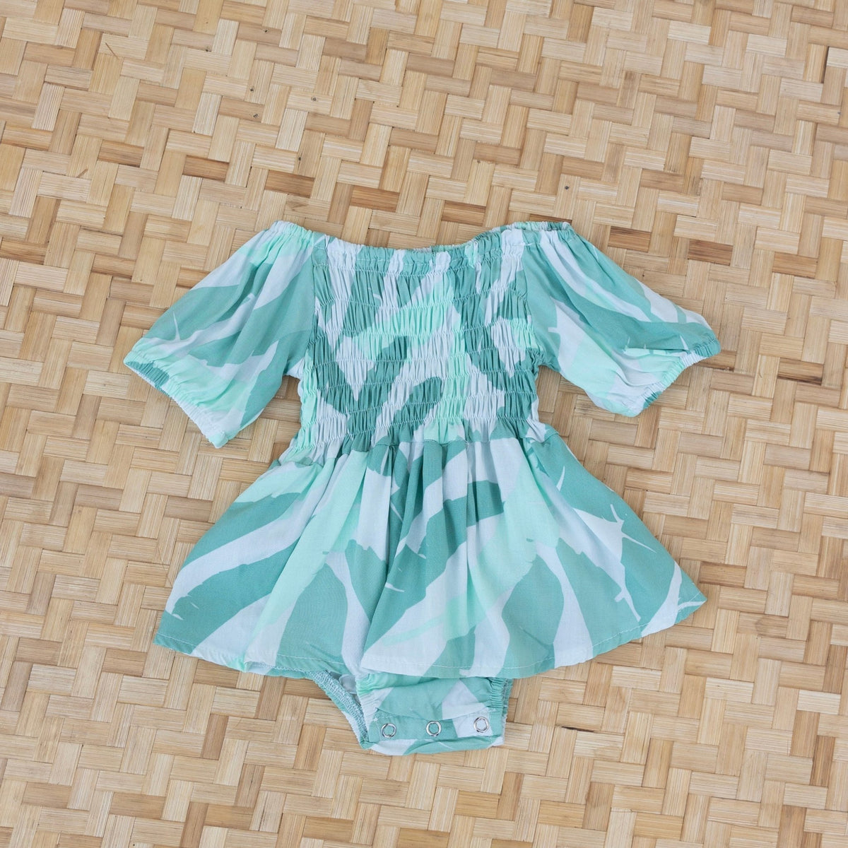 Banana Leaf Sleeved Melody Romper - Sweet Sweet Honey Hawaii