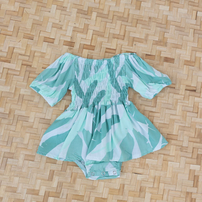 Banana Leaf Sleeved Melody Romper - Sweet Sweet Honey Hawaii