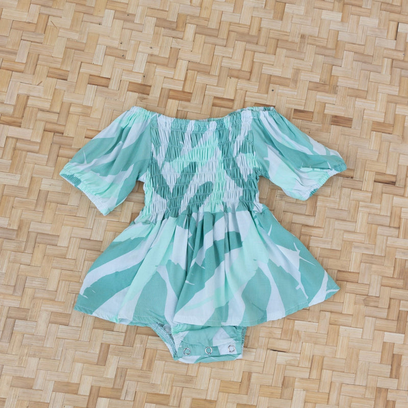 Banana Leaf Sleeved Melody Romper - Sweet Sweet Honey Hawaii