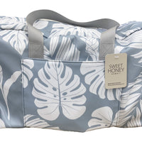 Blue Palm Weekend Bag - Sweet Sweet Honey Hawaii
