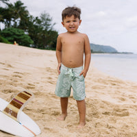 Eco-Friendly Hibiscus Lei Olive Boardies - Sweet Sweet Honey Hawaii