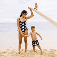 Eco-Friendly Midnight Hibiscus Boardies - Sweet Sweet Honey Hawaii