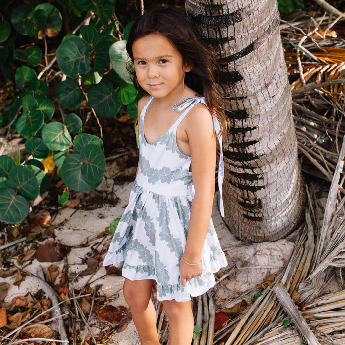 Gardenia Cream Shoulder Tie Dress - Sweet Sweet Honey Hawaii