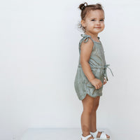 Gardenia Olive Haleiwa Romper - Sweet Sweet Honey Hawaii