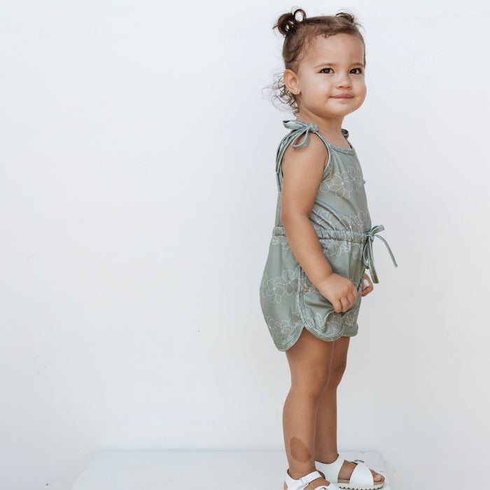 Gardenia Olive Haleiwa Romper - Sweet Sweet Honey Hawaii