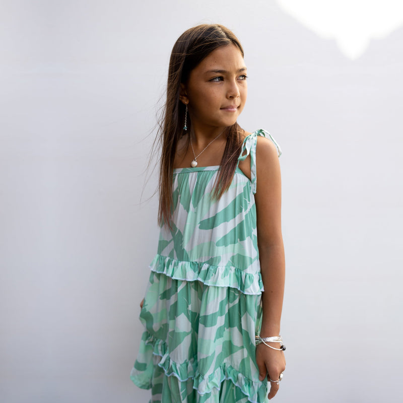 Girl's Banana leaf Maxi Dress - Sweet Sweet Honey Hawaii