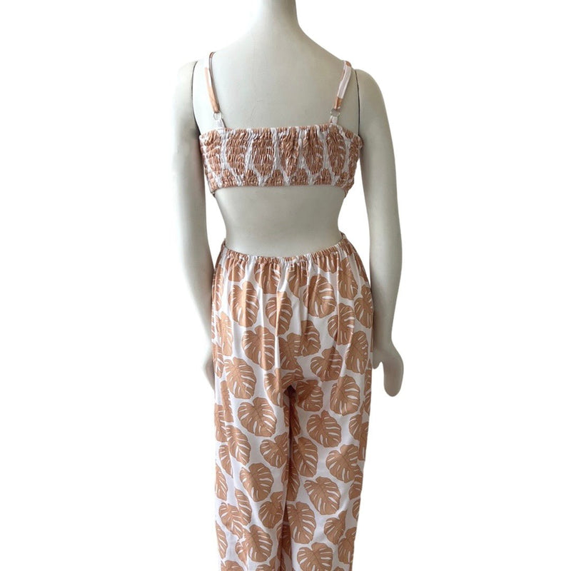 Golden Monstera Women's Jumpsuit - Sweet Sweet Honey Hawaii