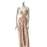 Golden Monstera Women's Jumpsuit - Sweet Sweet Honey Hawaii