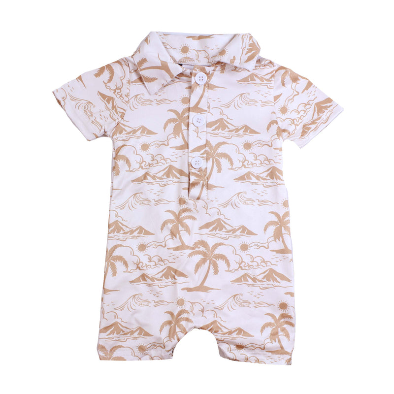 Vintage Hawaii Collared Jumpsuit