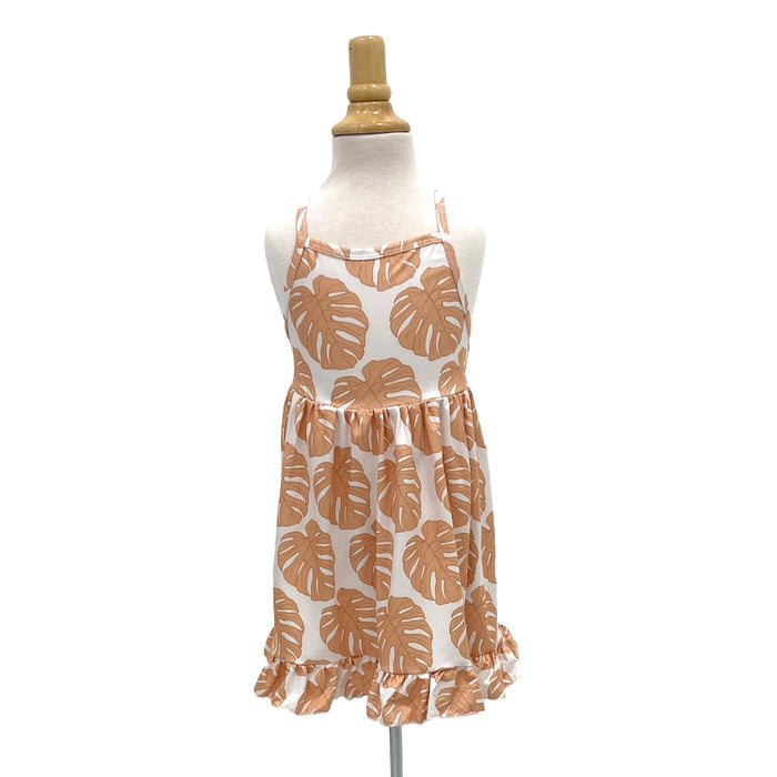 Golden Monstera Stella Dress