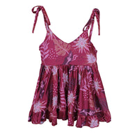 Maroon Pahoa New tie Dress - Sweet Sweet Honey Hawaii