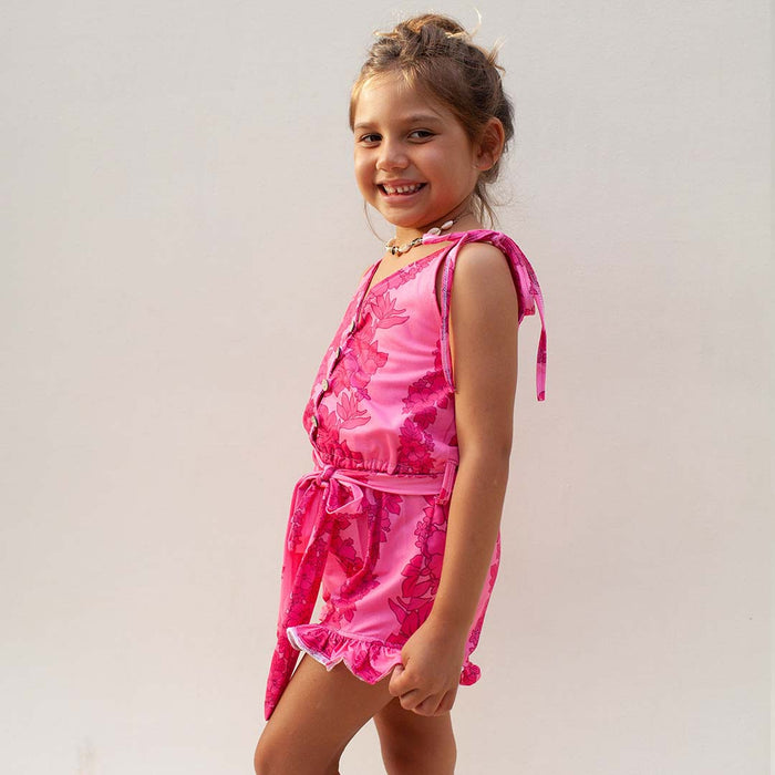 Mauna Lani Magenta New Tie Romper - Sweet Sweet Honey Hawaii