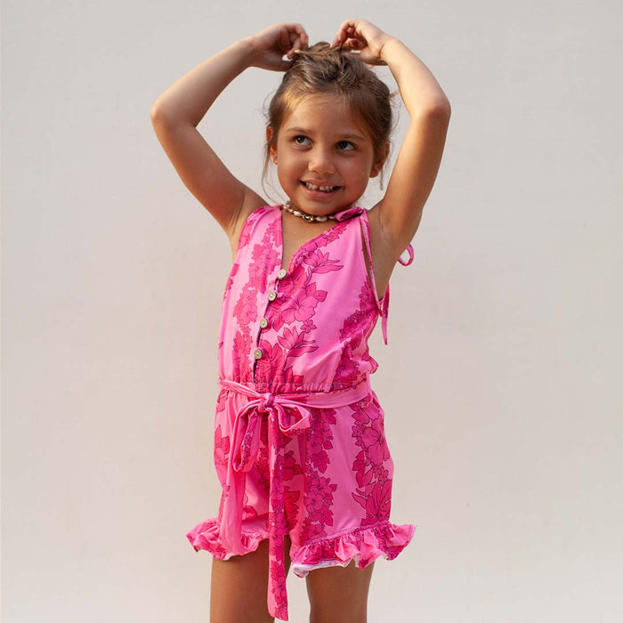 Mauna Lani Magenta New Tie Romper - Sweet Sweet Honey Hawaii