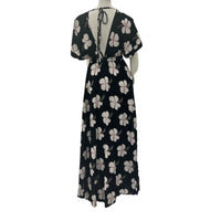 Midnight Hibiscus Sleeved Maxi Dress - Sweet Sweet Honey Hawaii