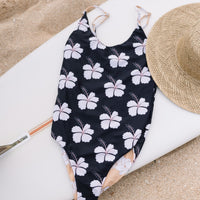 Midnight Hibiscus/Sandy Gardenia One piece Reversible Bikini - Sweet Sweet Honey Hawaii