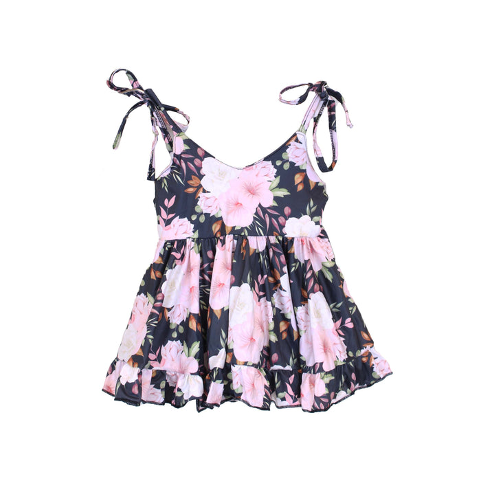 Blossom Rose New tie Dress (12/18M to 8Y) - Sweet Sweet Honey Hawaii