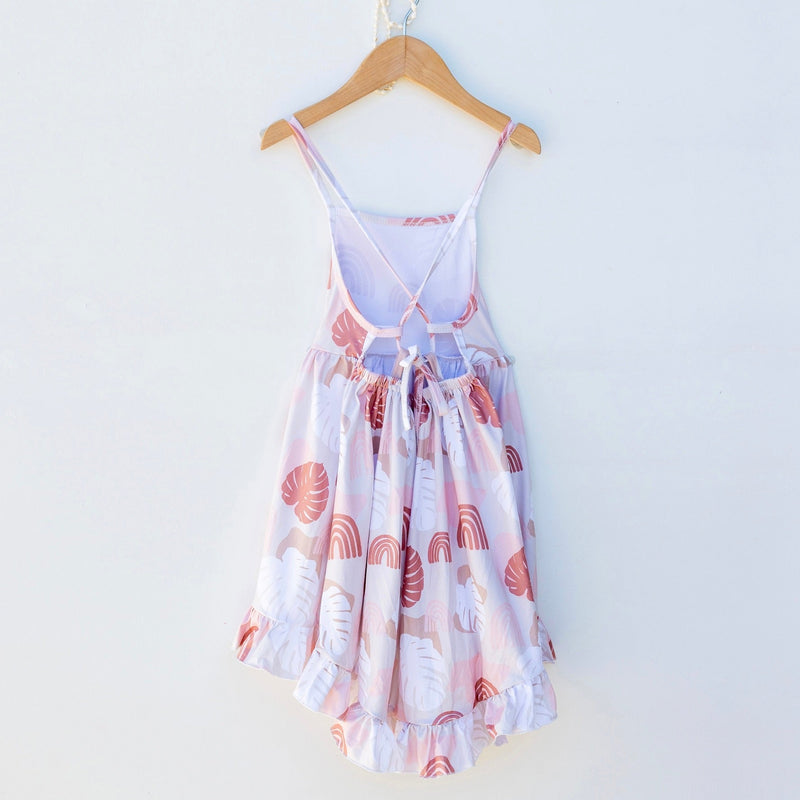 Rainbow Monstera Stella Dress - Sweet Sweet Honey Hawaii