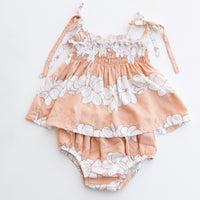 Sandy Gardenia Tie Top Set - Sweet Sweet Honey Hawaii