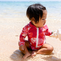 Sunsets of Wailea Longsleeve ruffle Bikini - Sweet Sweet Honey Hawaii