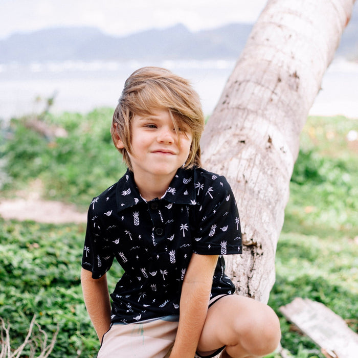 Westside (Black) Collared Shirt - Sweet Sweet Honey Hawaii
