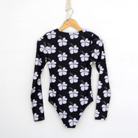 Women's Midnight Hibiscus Long Sleeve Bikini - Sweet Sweet Honey Hawaii