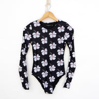 Women's Midnight Hibiscus Long Sleeve Bikini - Sweet Sweet Honey Hawaii